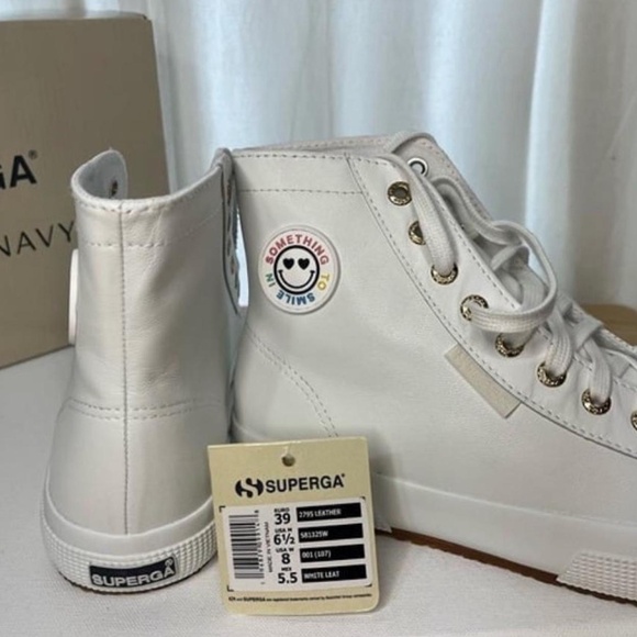 Superga White Hightops - Picture 2 of 3